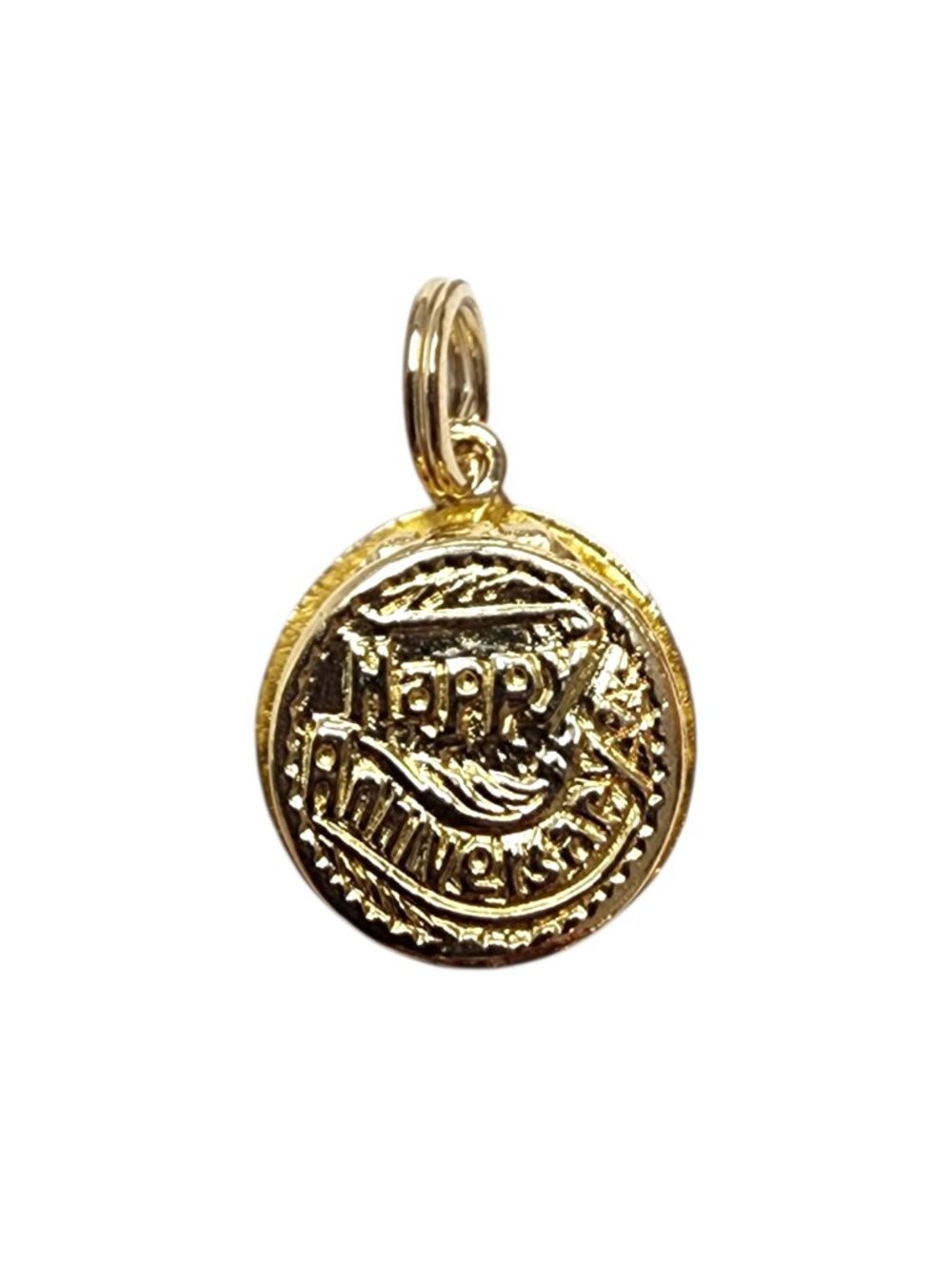 14K Yellow Gold Articulating Anniversary Cake Pendant #25525